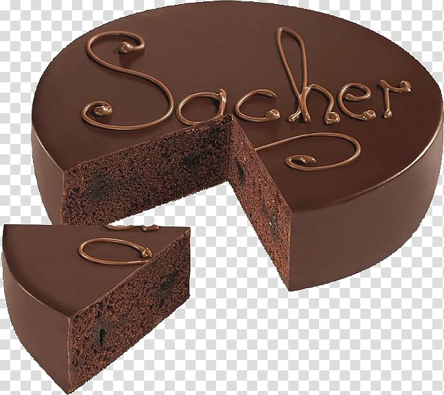 Sachertorte Flourless chocolate cake Chocolate truffle, chocolate cake transparent background PNG clipart