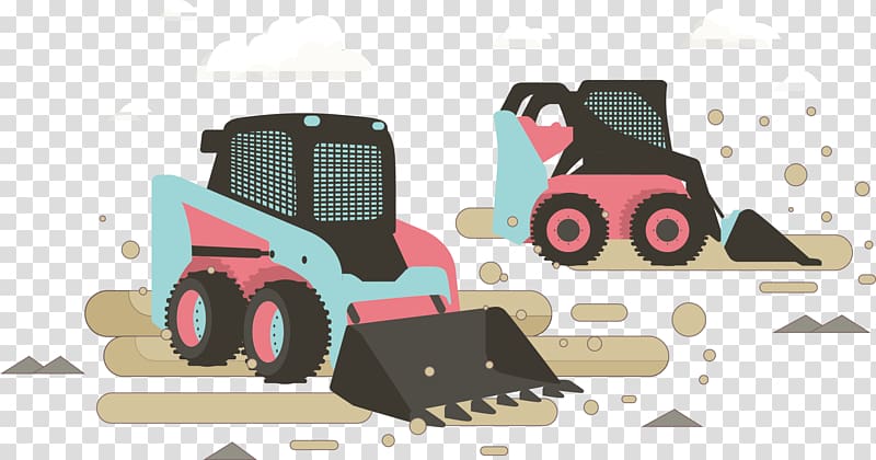 Euclidean Forklift Vehicle Skid-steer loader Waste, Bulldozer transparent background PNG clipart