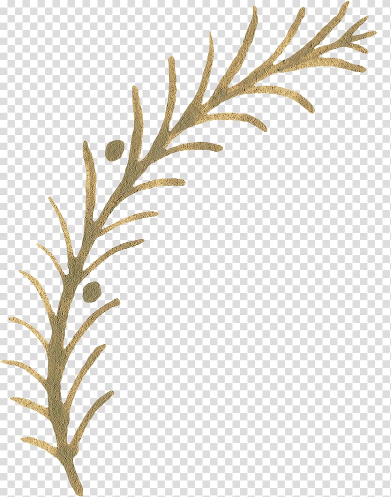 Twig Pattern, Hand-painted Plants transparent background PNG clipart