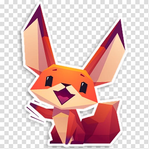Sticker Telegram Red fox, fox transparent background PNG clipart