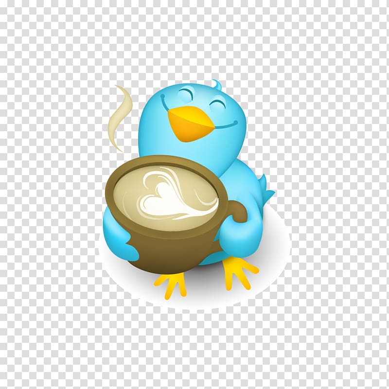 Social media Blog Icon, carrying coffee chick transparent background PNG clipart