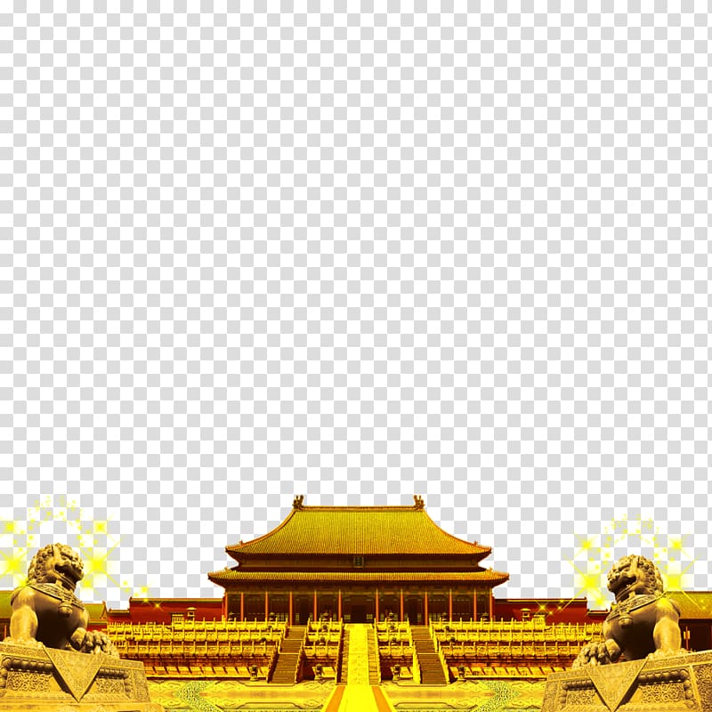 Tiananmen Square Forbidden City Hall of Supreme Harmony Building, Golden Palace transparent background PNG clipart