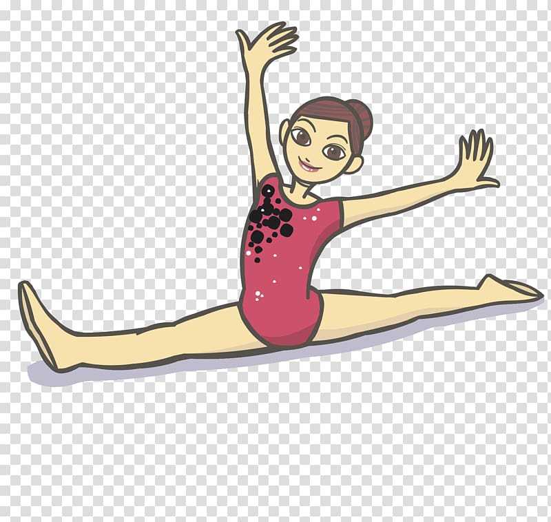 Gymnastics Silhouette Split PNG, Clipart, Arm, Artistic Gymnastics