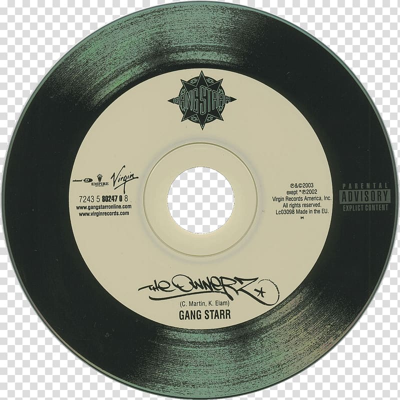Compact disc Gang Starr The Ownerz Moment of Truth Phonograph record, Gang Starr transparent background PNG clipart