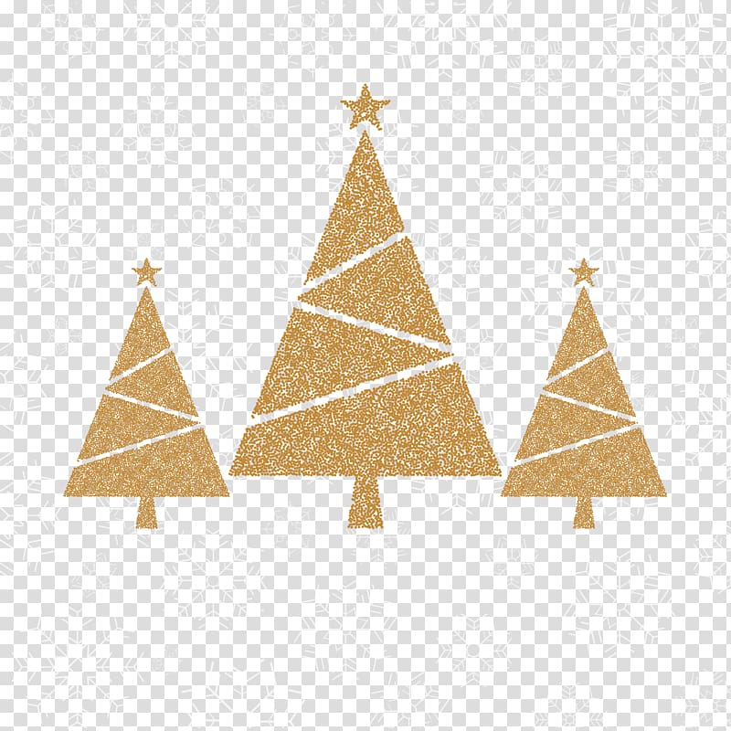 Christmas tree Christmas ornament Star of Bethlehem Christmas card, Golden tree transparent background PNG clipart