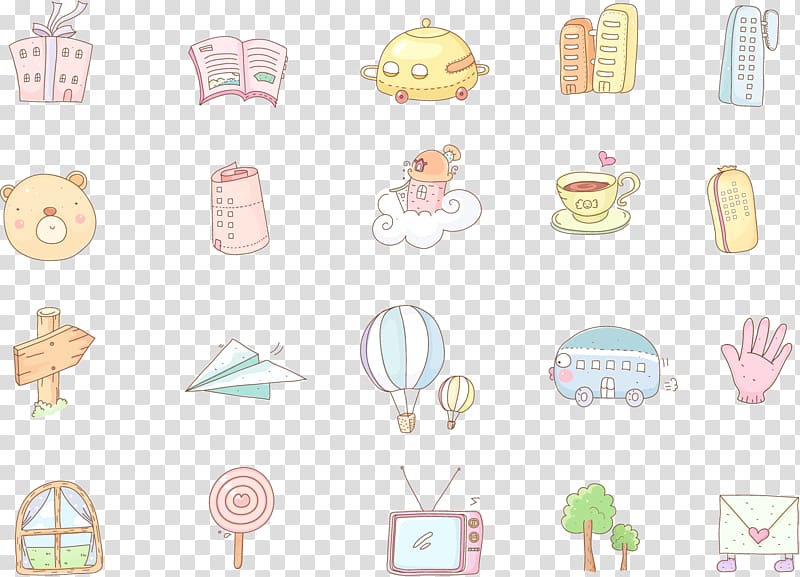 Cartoon Icon, Kids Collection maternal and child lovely decorative elements transparent background PNG clipart