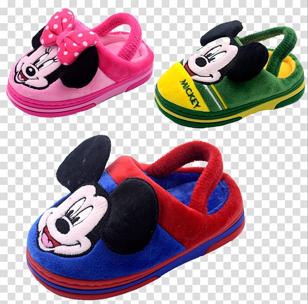 Slipper Mickey Mouse Minnie Mouse The Walt Disney Company Shoe, Mickey baby slippers transparent background PNG clipart
