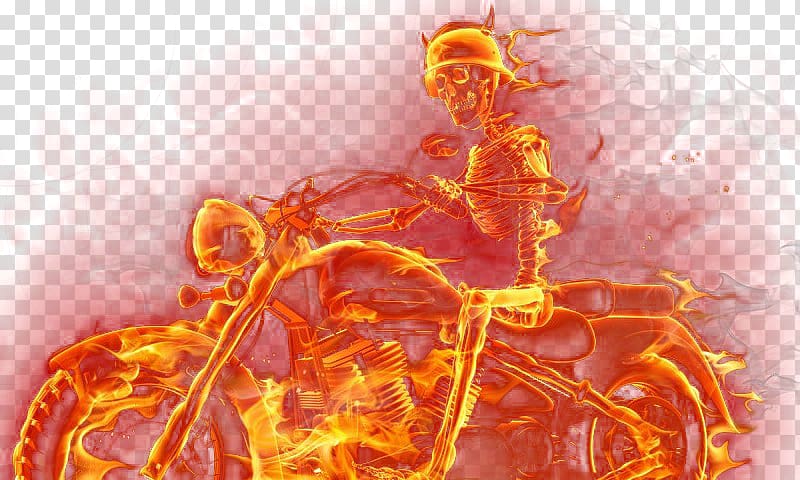 Cool flame Skull Skeleton, Flame Skull transparent background PNG clipart