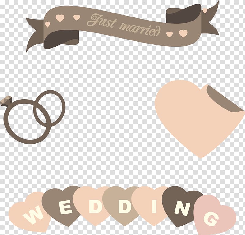 gray and pink wedding decor, Wedding invitation Ribbon, My Wedding Creative transparent background PNG clipart