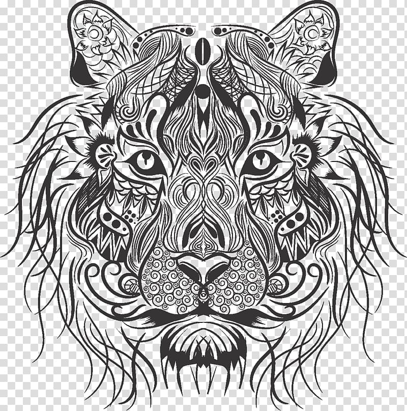 Tiger Lionhead rabbit Drawing Whiskers, tiger transparent background PNG clipart