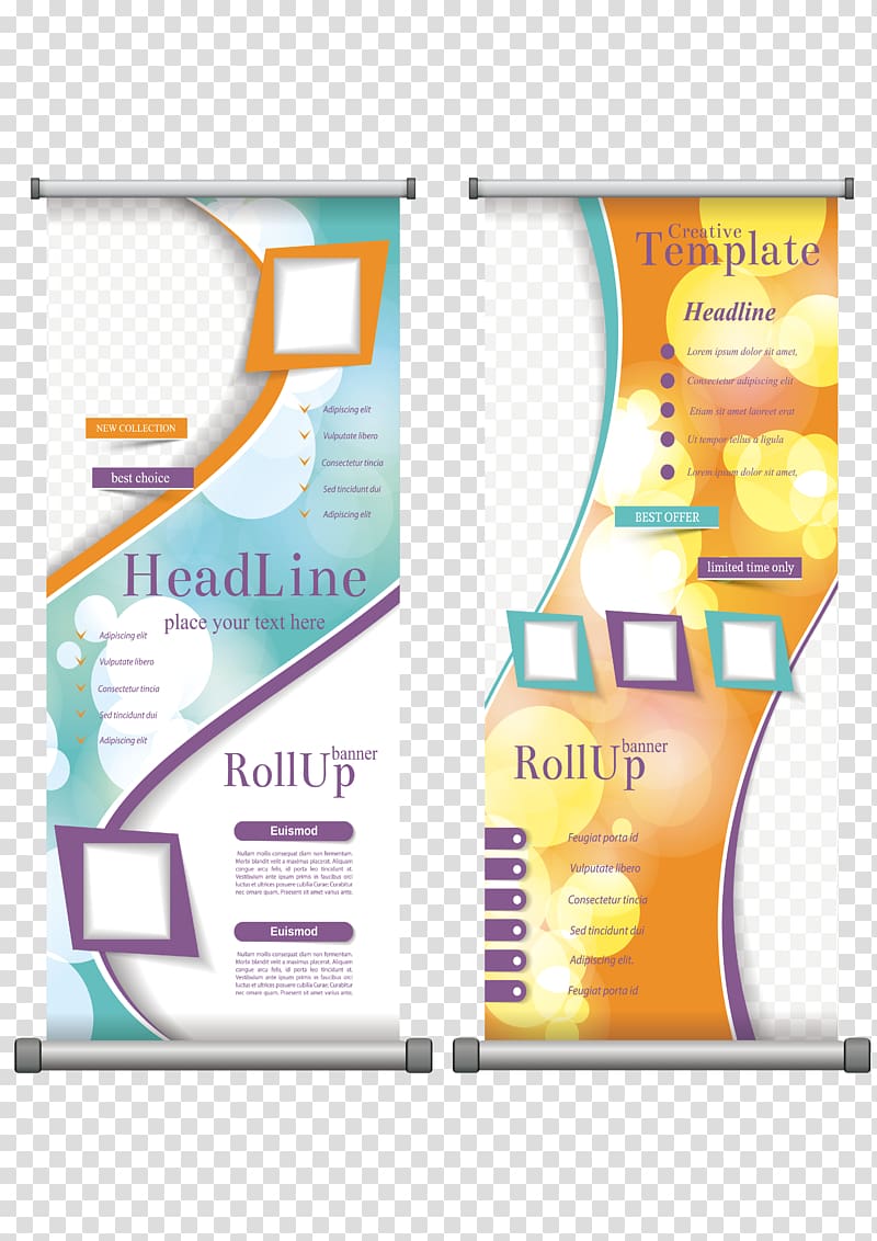 assorted-color posters, Roll transparent background PNG clipart