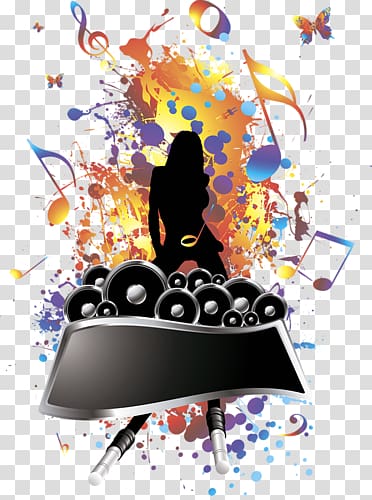 Rock music elements transparent background PNG clipart