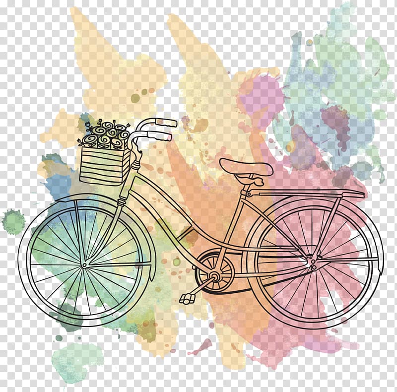 Bicycle frame Vintage clothing Drawing, bike transparent background PNG clipart