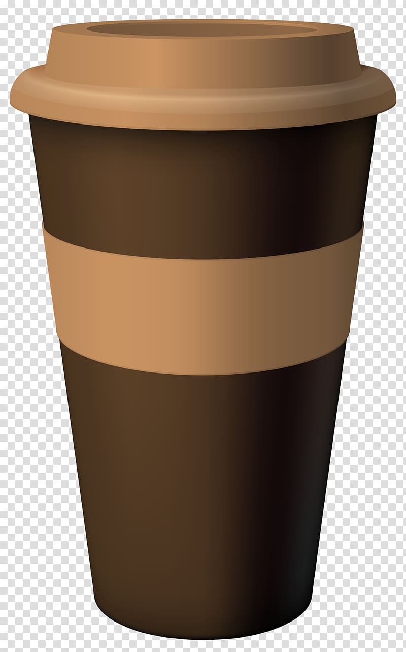 gray and white disposable cup , Coffee cup , Brown Hot Coffee Cup transparent background PNG clipart