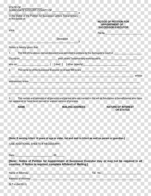 Executor Letter Estate Form Template, european pattern letter of