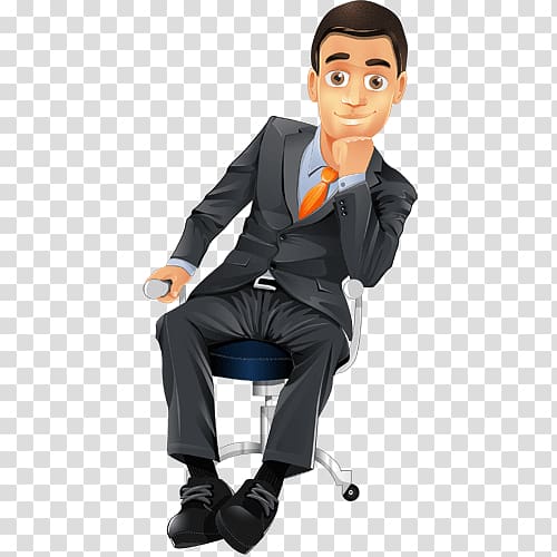 Businessperson Cartoon Cartoons Character, Silhouette transparent background PNG clipart