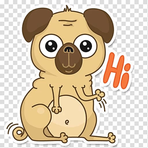 Pug Canidae Sticker Telegram , Pound Puppies transparent background PNG clipart