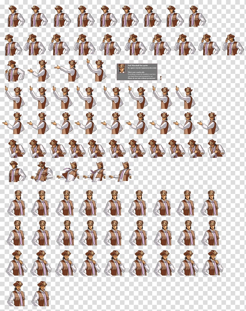 Sprite Animation Phoenix Wright: Ace Attorney Dead Space, sheet transparent background PNG clipart