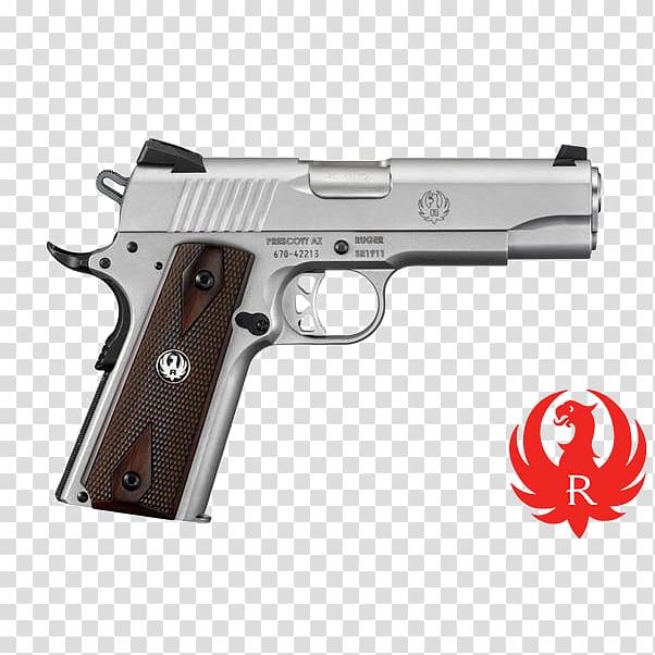 Ruger SR1911 .45 ACP Sturm, Ruger & Co. Pistol Firearm, Colt 9mm Smg transparent background PNG clipart