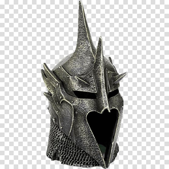 Mouth of Sauron The Lord of the Rings Helmet Figurine, Helmet transparent background PNG clipart