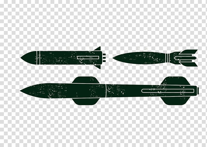 Missile Bomb Rocket Silhouette, Rocket black and white silhouette transparent background PNG clipart