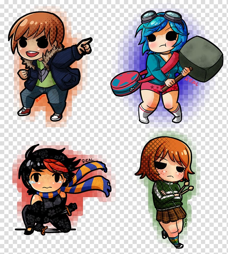 Ramona Flowers Chibi Drawing Mangaka Art, Chibi transparent background PNG clipart