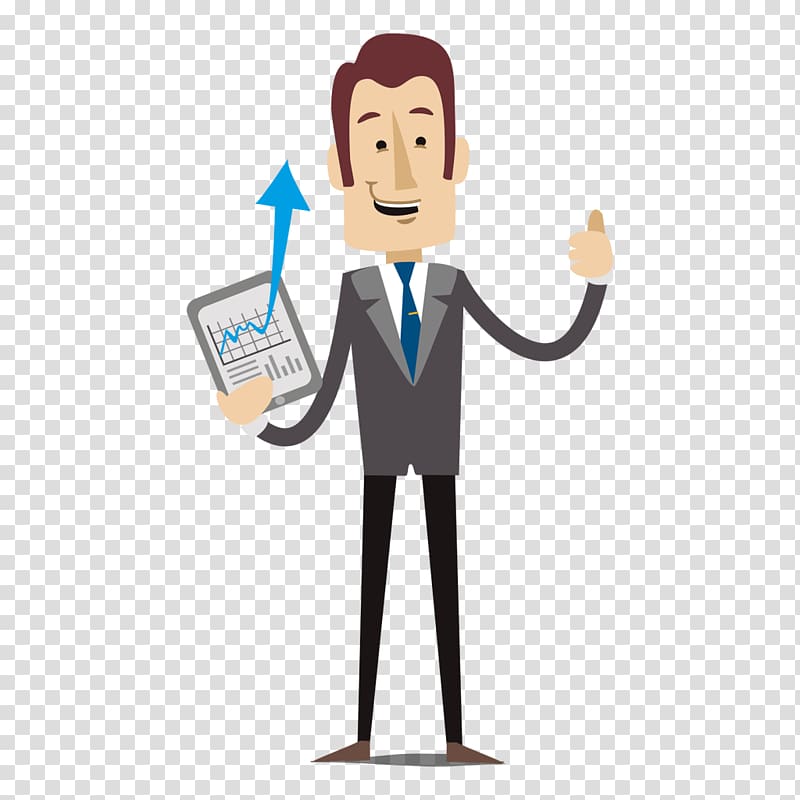 man wearing gray suit jacket illustration, LinkedIn Lead generation Business Sales lead Marketing, tablet computer villain transparent background PNG clipart