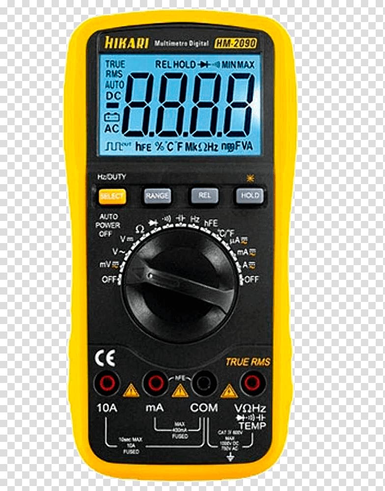 Multimeter True RMS converter Measurement category Electronics Liquid-crystal display, Hm transparent background PNG clipart