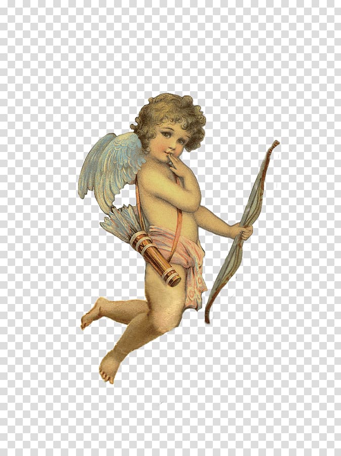 cupid illustration, Cherub Angel Vintage transparent background PNG clipart