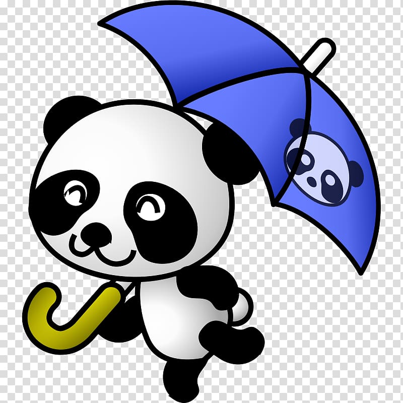 Giant panda Red panda , Rain Cartoon transparent background PNG clipart