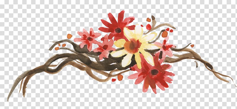 Visual arts Watercolour Flowers Autumn Watercolor painting , Drawing plant transparent background PNG clipart