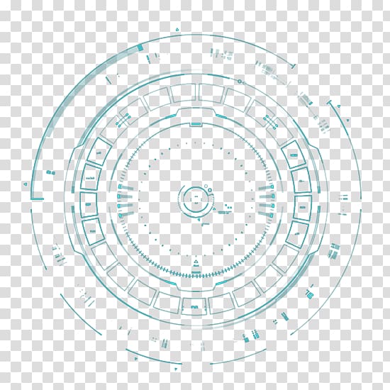 round green digital door illustration, Icon, Mechanical Drawing creative renderings of Science and Technology transparent background PNG clipart