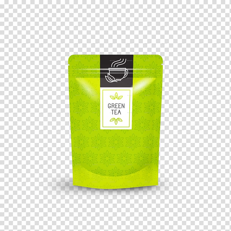 Green tea Mockup, Chips packet transparent background PNG clipart