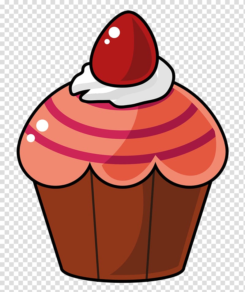 Cupcake Red velvet cake Muffin Ice cream cone , Cartoon Desserts transparent background PNG clipart