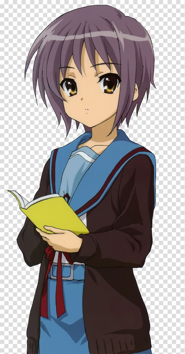 Yuki Nagato Mikuru Asahina Kyon Itsuki Koizumi Haruhi Suzumiya, Haruhi Suzumiya transparent background PNG clipart