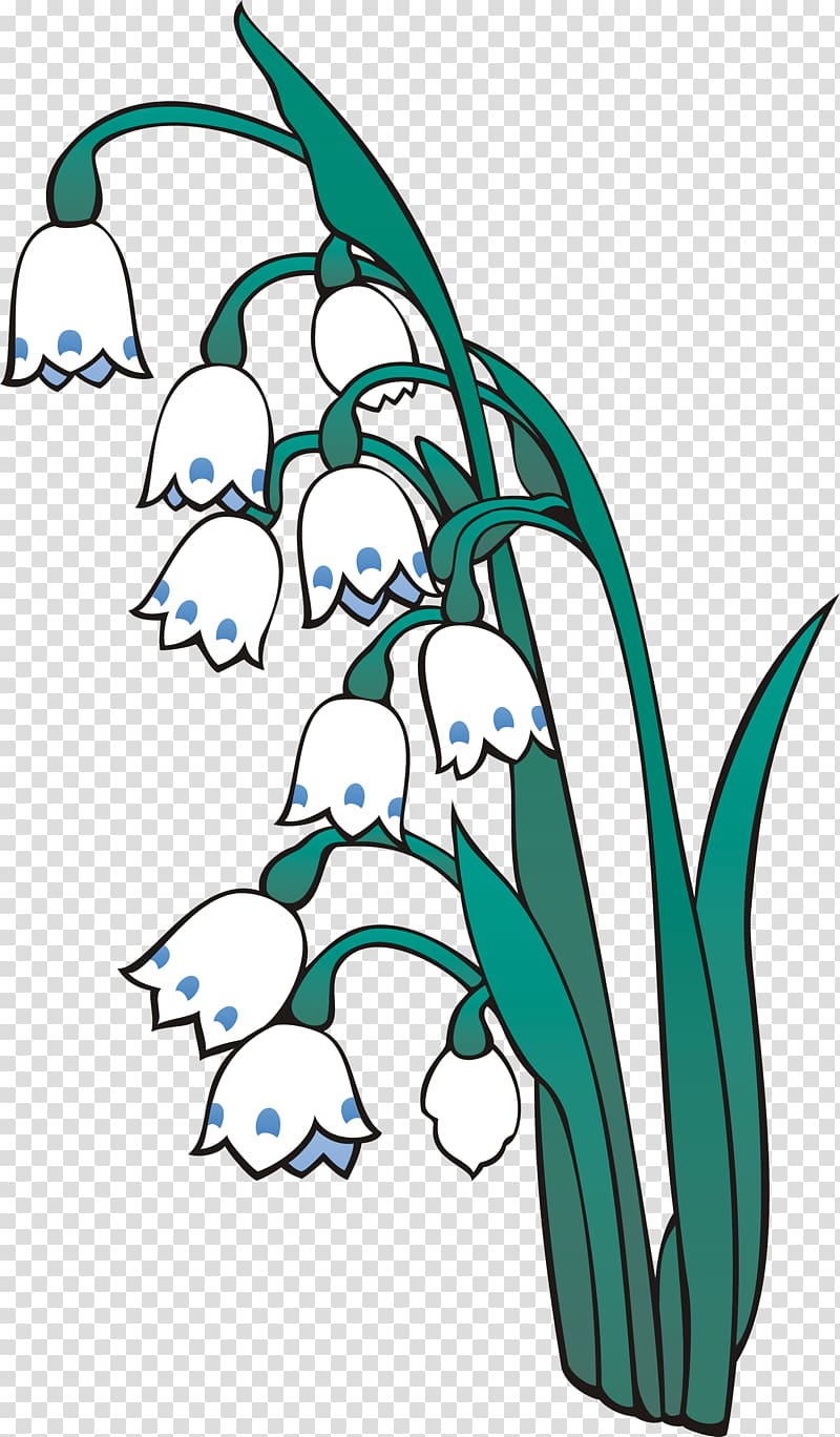 Lily of the valley Floral emblem Kurkino District Embroidery Orchids, hand painted simple flowers transparent background PNG clipart