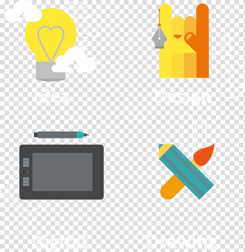 Flat design Icon, office tools transparent background PNG clipart