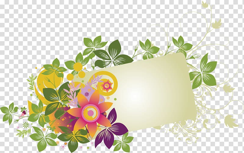 , Trend Floral Border transparent background PNG clipart