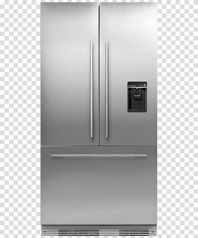Refrigerator Fisher & Paykel Freezers Cooking Ranges Home appliance, stainless steel door transparent background PNG clipart