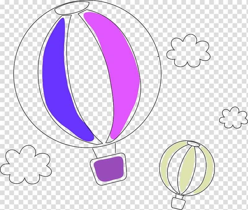 Balloon Purple , Purple cartoon hot air balloon decorative pattern transparent background PNG clipart