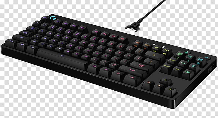 Computer keyboard Logitech Pro Gaming Keyboard 920-008290 Logitech Pro Mechanical Gaming Keyboard US International Computer mouse, Portable Game Console Accessory transparent background PNG clipart
