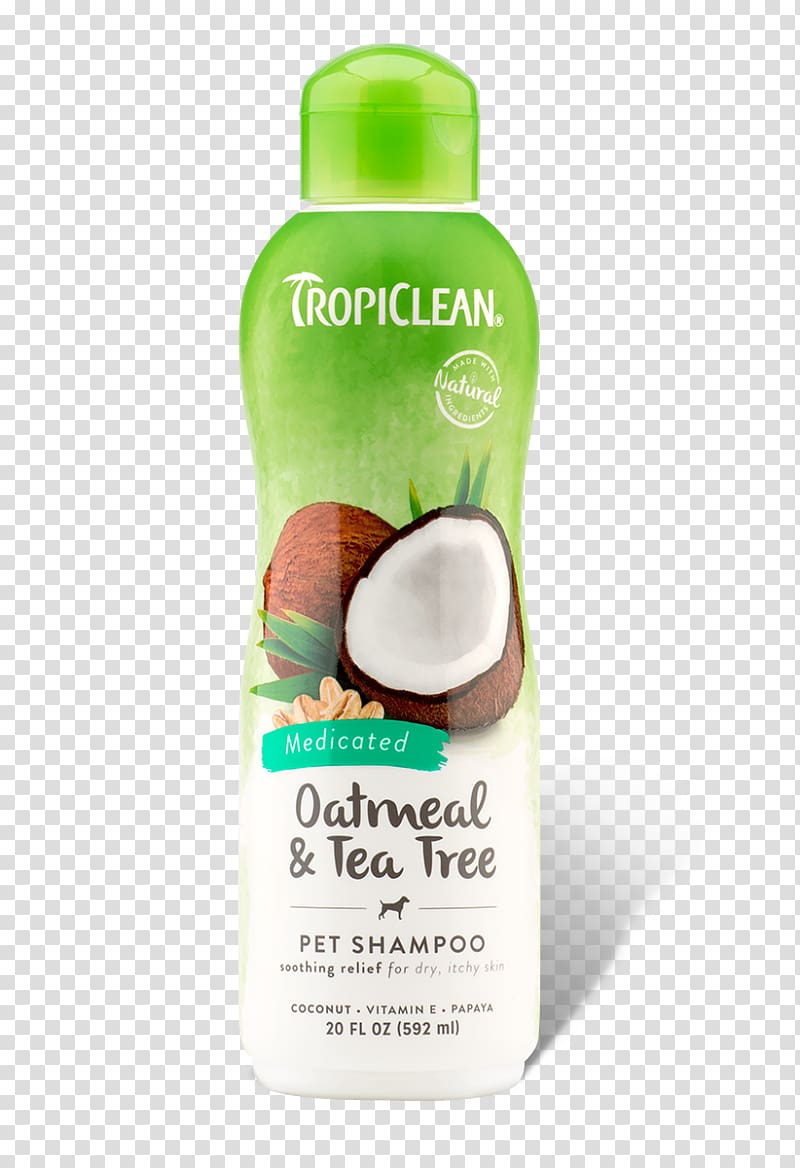Dog TropiClean Awapuhi and Coconut Pet Shampoo Tropiclean Waterless Shampoo Tropiclean Oatmeal and Tea Tree Shampoo, tea tree shampoo transparent background PNG clipart