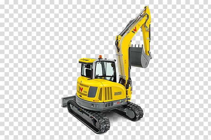 Machine Compact excavator Bulldozer Wacker Neuson, Crawler Excavator transparent background PNG clipart