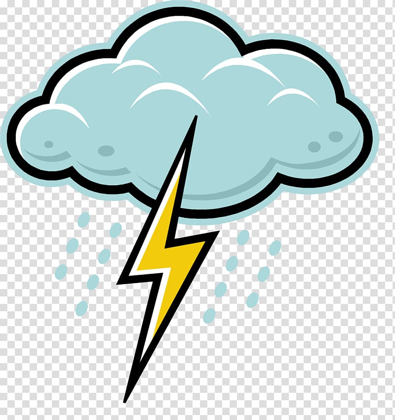 Lightning Cloud Transparent Clip Art PNG Image​