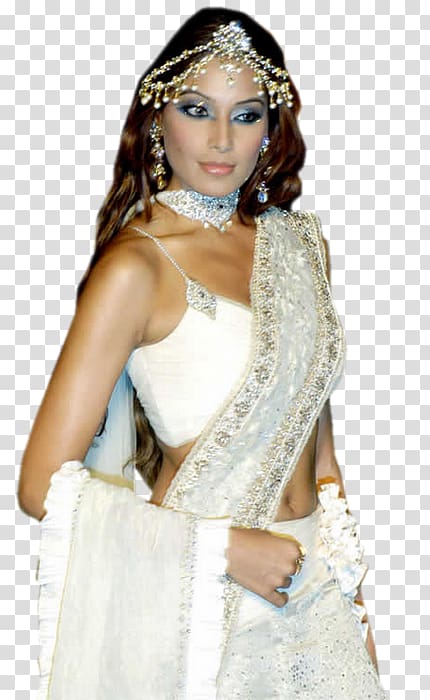 Bipasha Basu Dhoom 2 Headpiece Long hair Wedding dress, Indian Women transparent background PNG clipart
