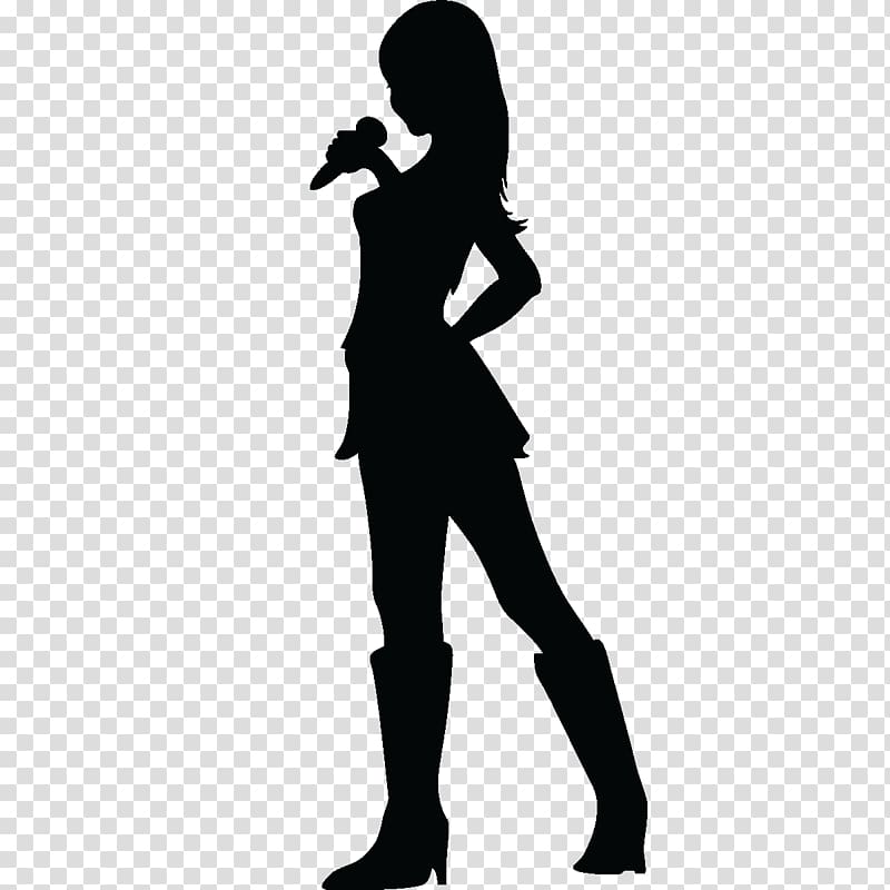Singer Music Singing Female, silhouettes transparent background PNG clipart