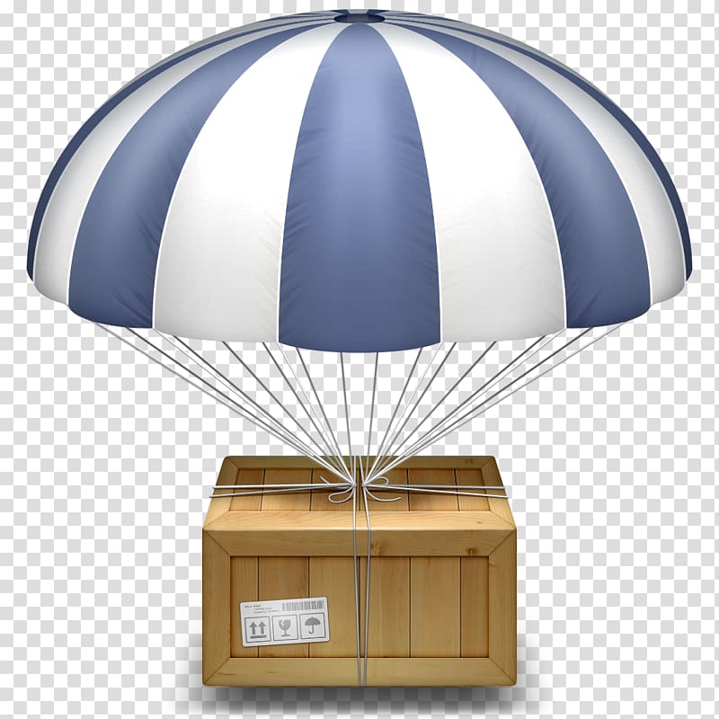 Macintosh AirDrop macOS Finder Icon, parachute transparent background PNG clipart