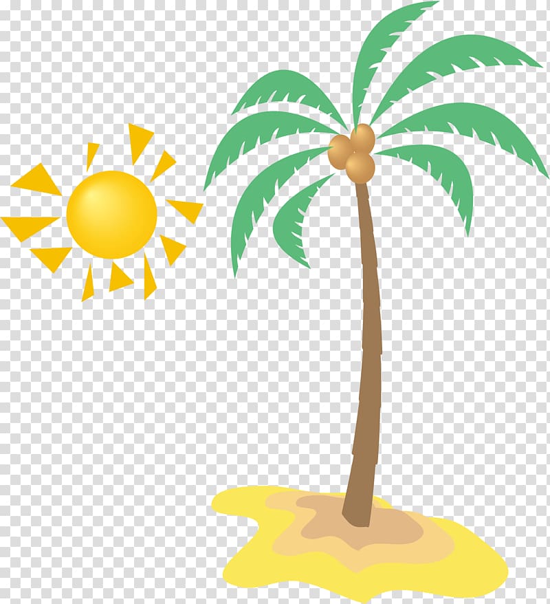 Tree Coconut, Coconut tree element transparent background PNG clipart