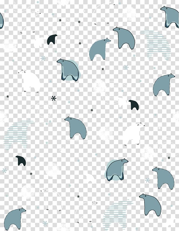Polar bear Cartoon Shading, Fresh polar bear cartoon shading background material transparent background PNG clipart