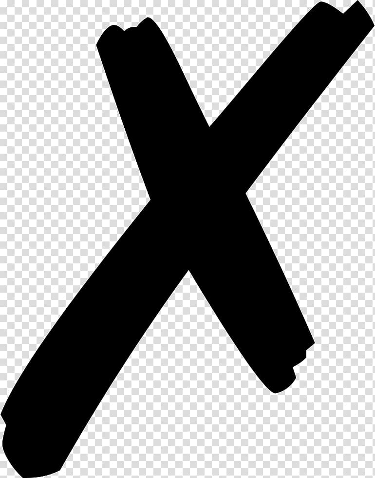 Clipart cartoon of a tick check and cross x mark characters 